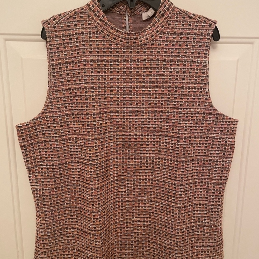 LOFT Large pink Tweed shell Top